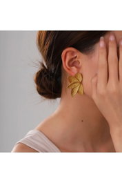 Heliophilia Silver Pendientes de Latón con Circonio en Dorado